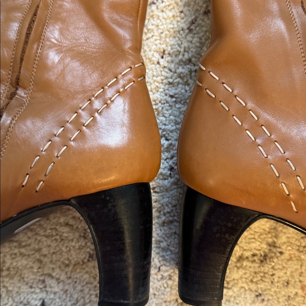 Beautiful Tan Leather Women's Boots by Fornarina - Picture 9 of 9